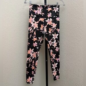 Victoria's Secret Women’s Leggings with Pink and Purple Floral Design
